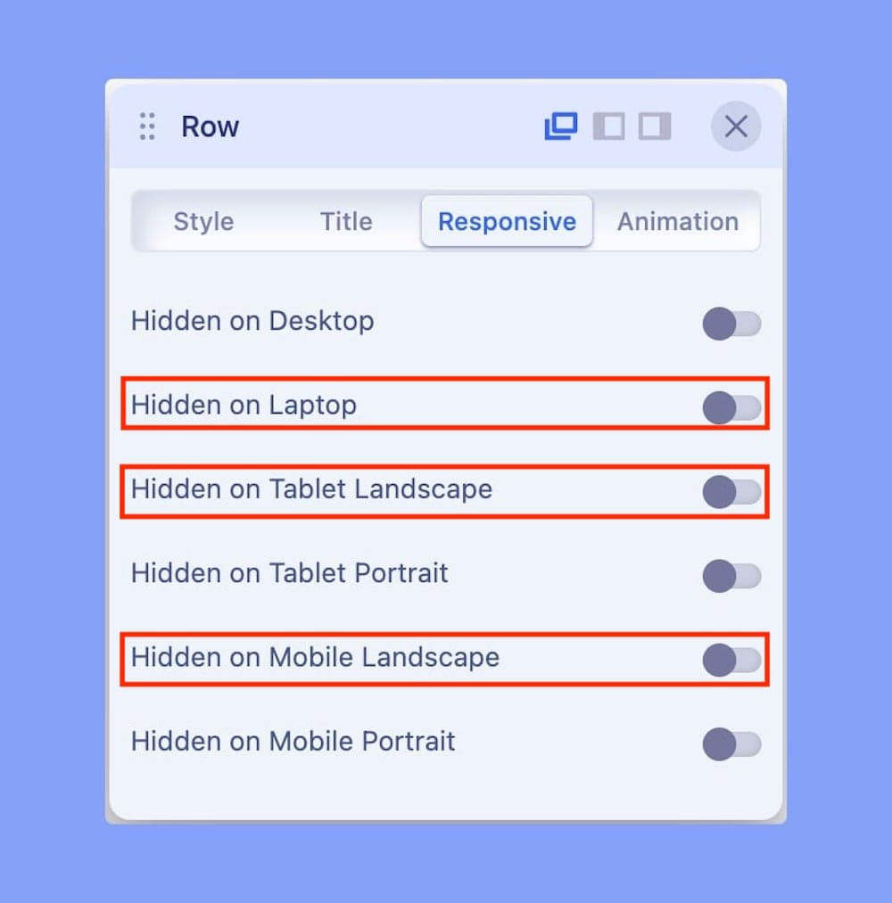 Row responsive settings1 8f131