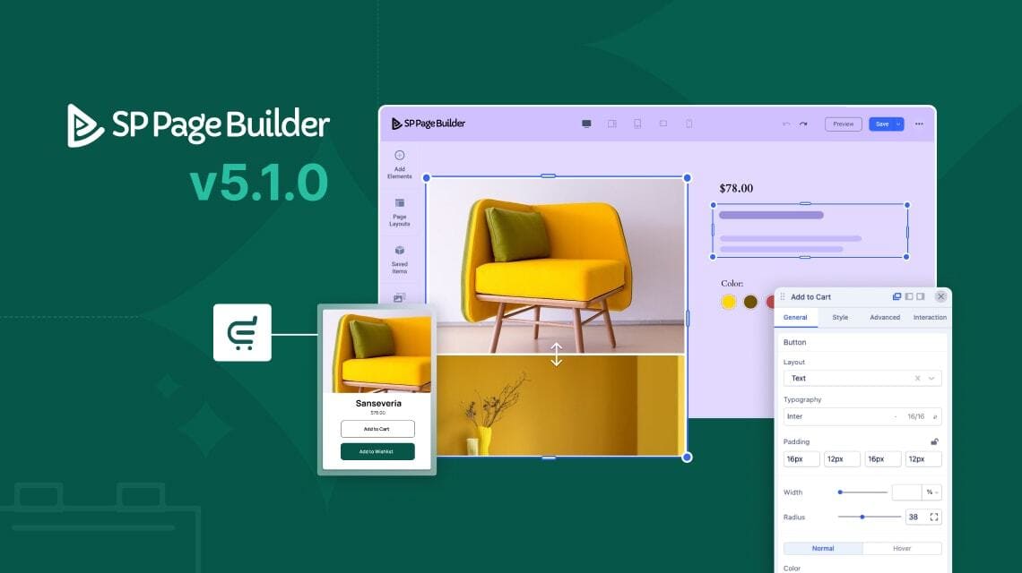 Вышла стабильная версия SP Page Builder 5.1.0: интеграция с EasyStore и 2 новых аддона