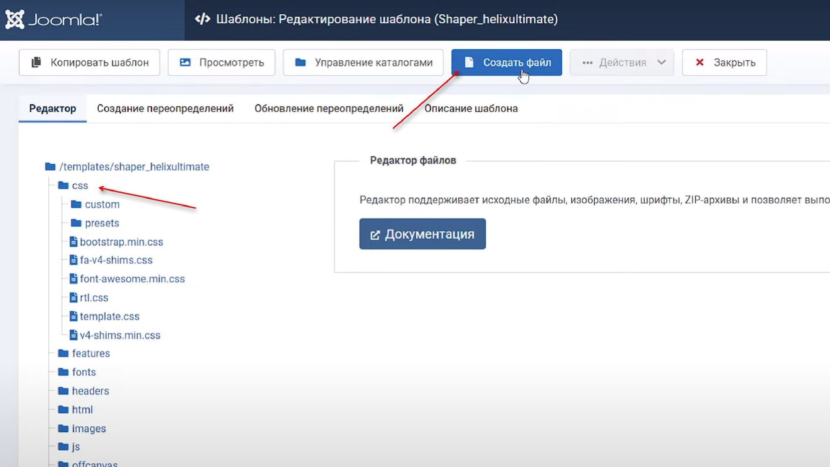 kak dobavit fajl custom css v shablon helix ultimate joomla bez dostupa k khostingu 2 7b800
